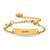 Personalised Cross Bracelet with Custom Bar – Gold Colour