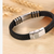 Personalised Silicone & Leather Medical Alert Bracelet