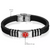 Personalised Silicone & Leather Medical Alert Bracelet