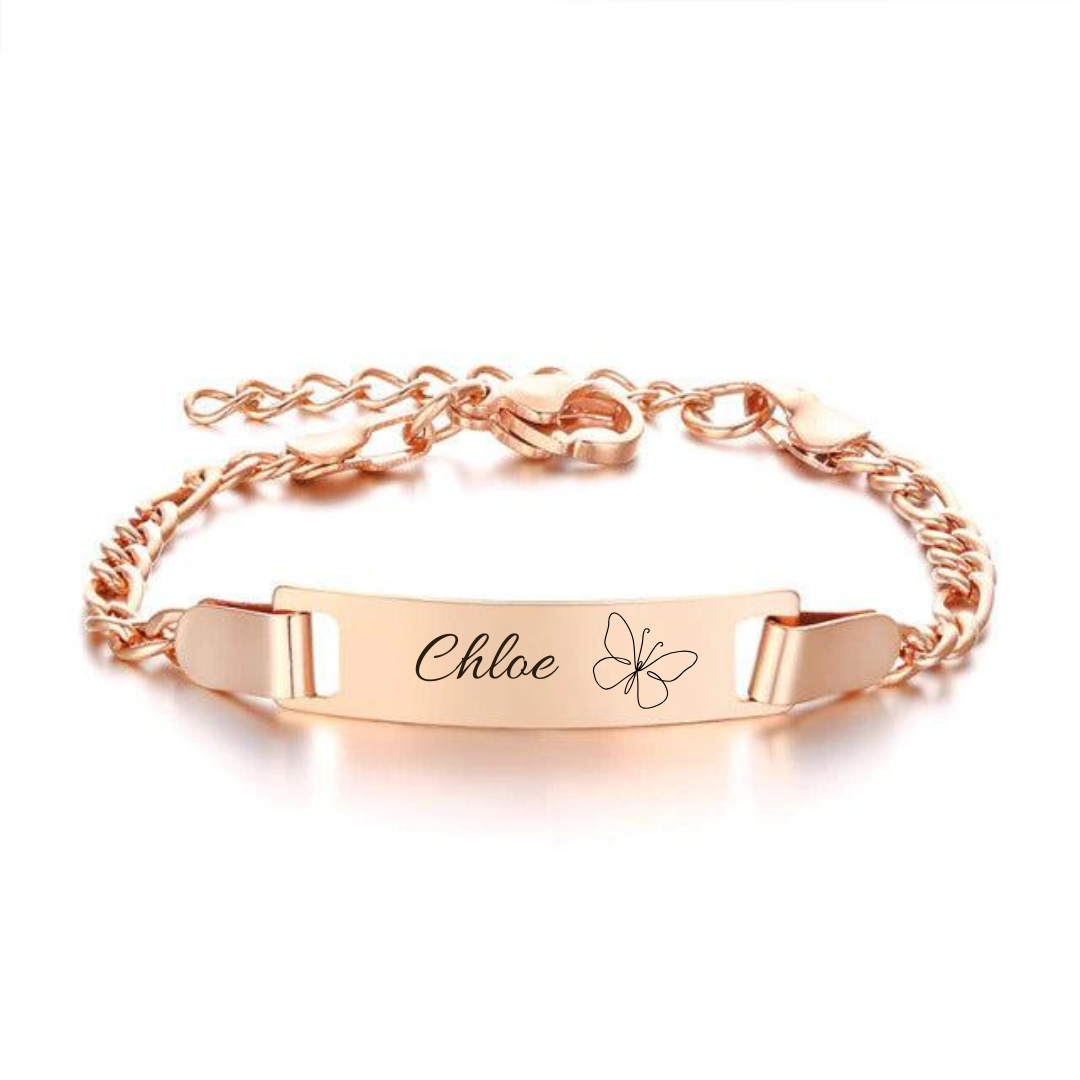 Babies and Kids Rose Gold Colour ID Bracelet