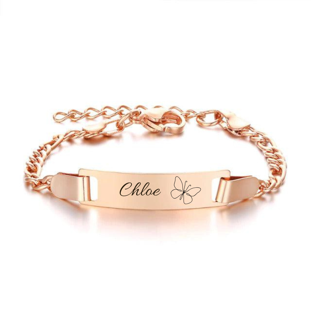 Rose gold identity bracelet store