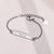 Women Personalised Stainless Steel Bracelet in Silver Colour