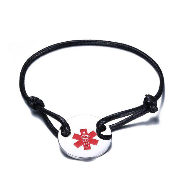 Adjustable Medical Alert Rope Bracelet-Medical ID Bracelet-Auswara