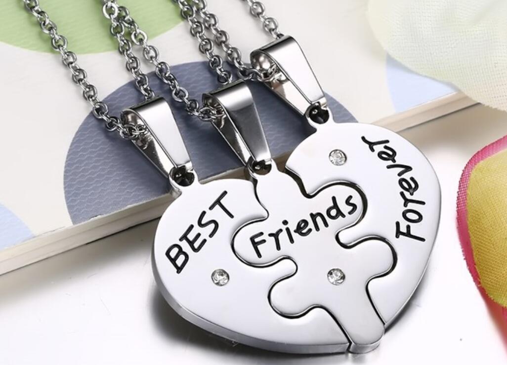 True Friends Forever Necklace w Message Card - Express Your Love Gifts