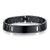 Black Engravable Stainless Steel Bracelet for Men-Personalised Bracelet-Auswara