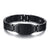 Black Personalised Steel Bracelet-Personalised Bracelet-Auswara