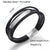 Black leather bracelet with engravable silver bar-Personalised Bracelet-Auswara