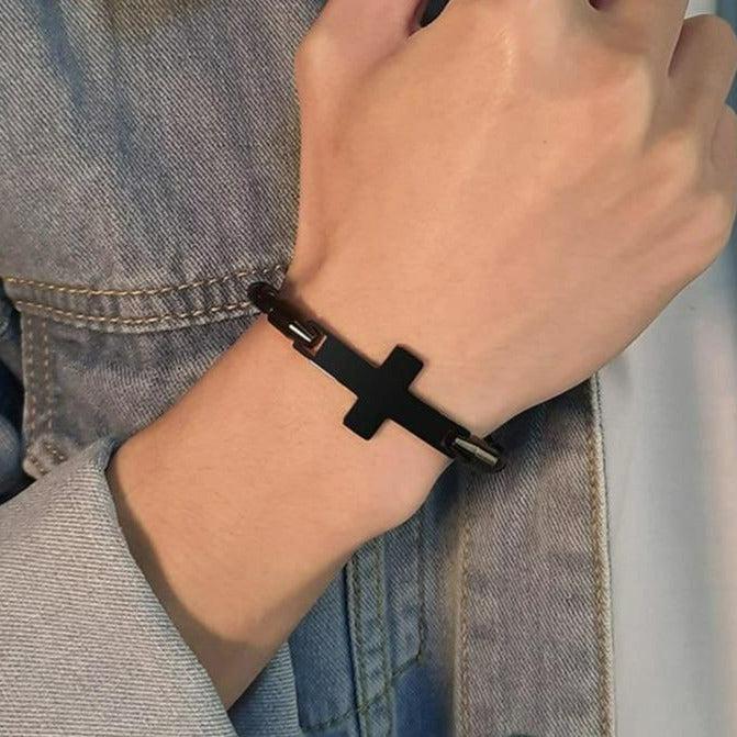 Christian leather deals bracelets