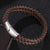 Brown Double Braided Personalised Leather Bracelet-Personalised Bracelet-Auswara