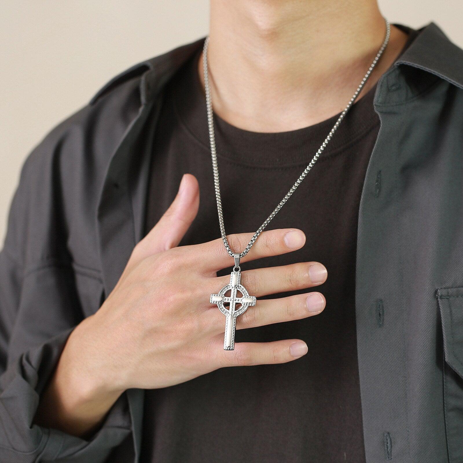 Celtic Cross Chain Necklace Auswara