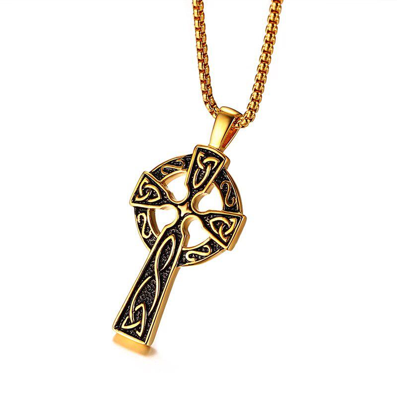Celtic Cross Pendant Necklace-Cross Necklace-Auswara