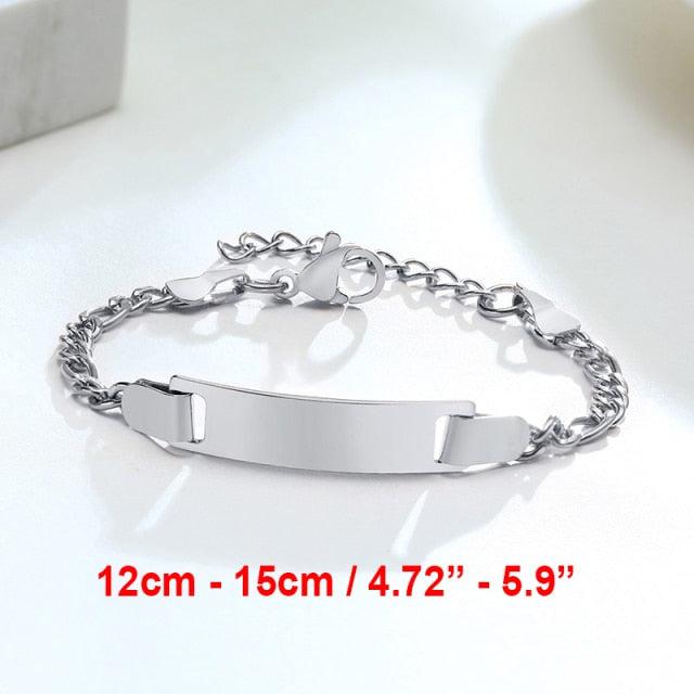 Childrens silver id on sale bracelet