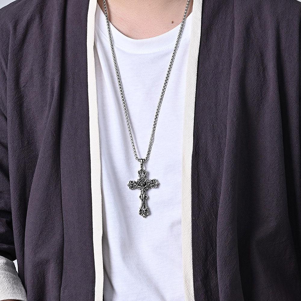 Crucifix chain online mens