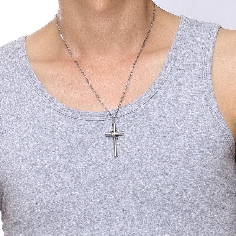 Cross Pendant Couple Necklace-Cross Necklace-Auswara