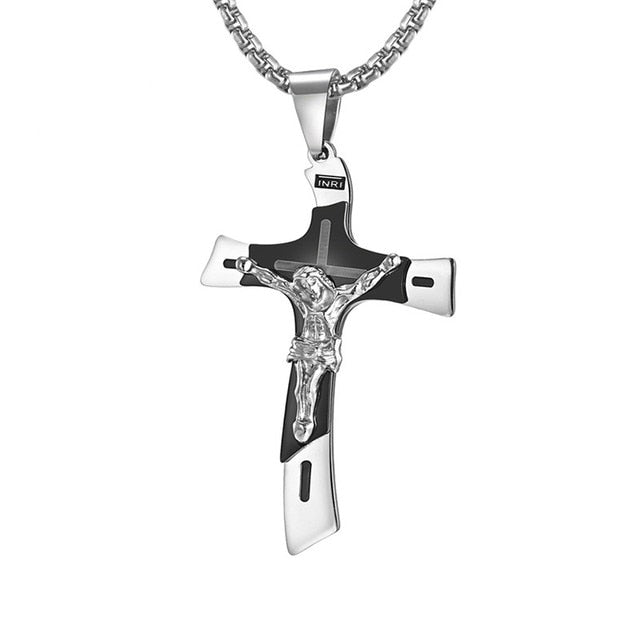 Crucifix Cross Pendant Necklace-Cross Necklace-Auswara