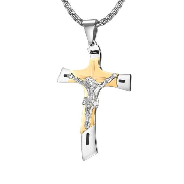 Crucifix Cross Pendant Necklace-Cross Necklace-Auswara