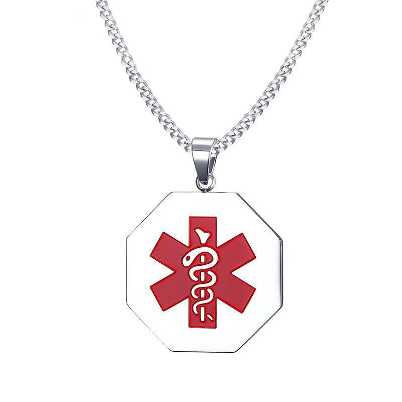 Custom Engraved Medical ID Necklace-Medical Necklace-Auswara