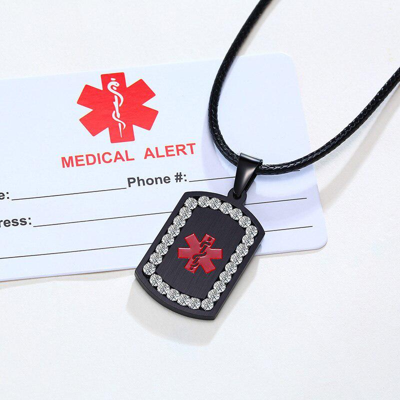 Electronic medical deals alert necklace