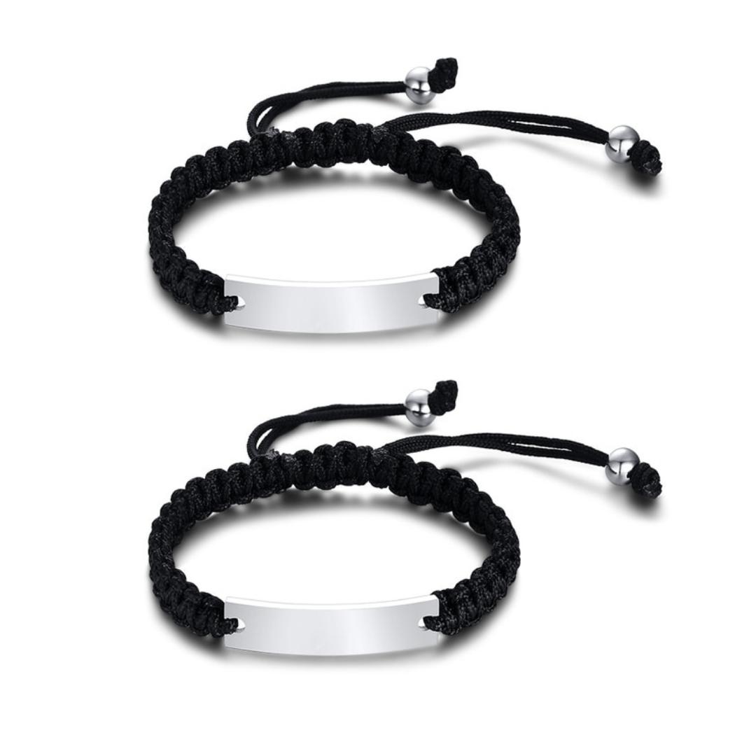 Engravable Matching Couples Bar Bracelets