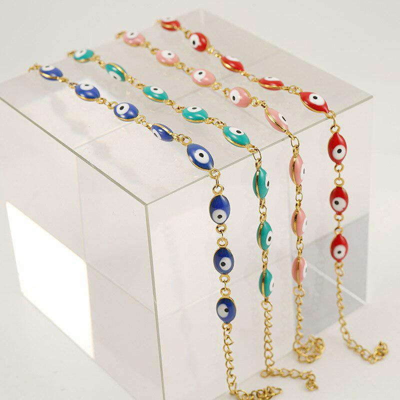 Evil Eye Adjustable Chain Bracelet-Evil Eye Bracelet-Auswara