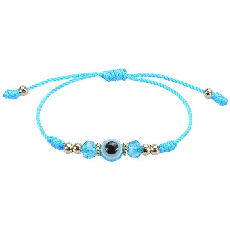 Evil Eye Adjustable Rope Weave Bracelet-Evil Eye Bracelet-Auswara