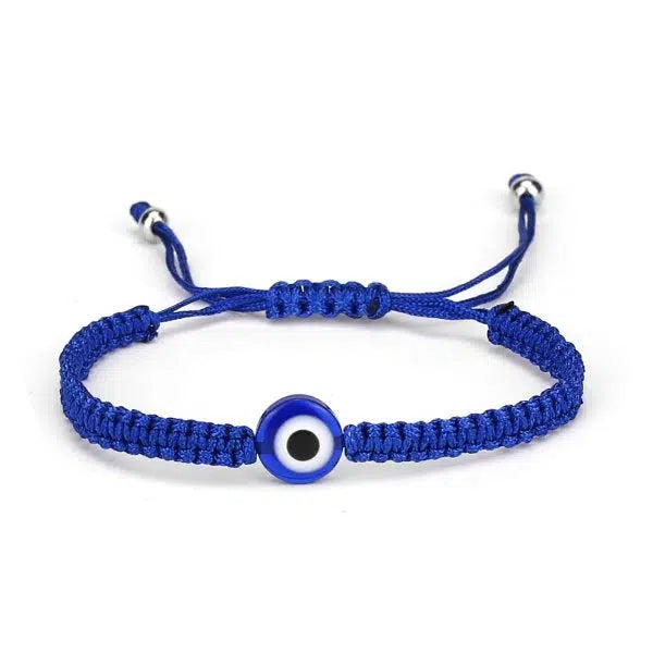 Evil Eye Blue Braided Rope Bracelet-Evil Eye Bracelet-Auswara