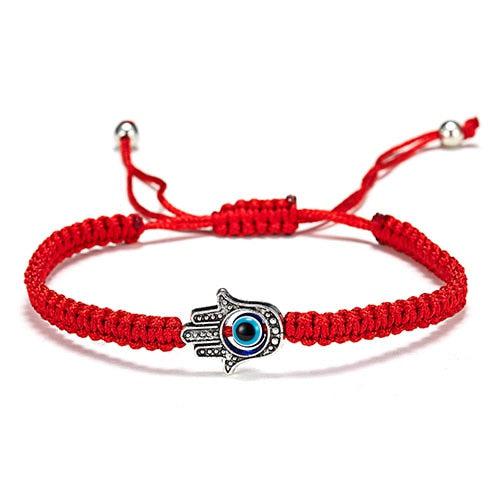 Evil Eye Hamsa Braided Bracelet-Evil Eye Bracelet-Auswara