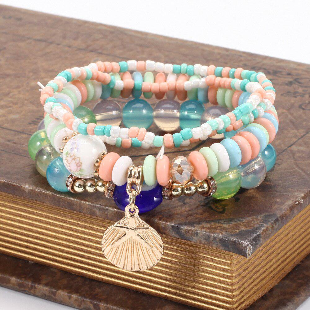 Four Layer Evil Eye Bracelet Set-Evil Eye Bracelet-Auswara