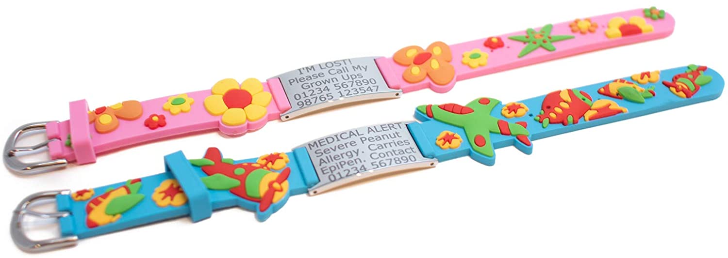 Kids Personalised Silicone ID Bracelet-Identification Bracelet-Auswara