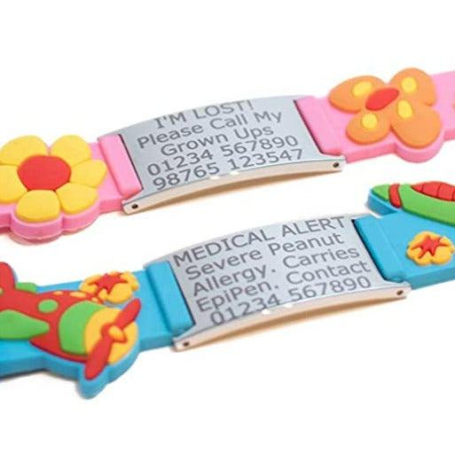 Kids Personalised Silicone ID Bracelet-Identification Bracelet-Auswara