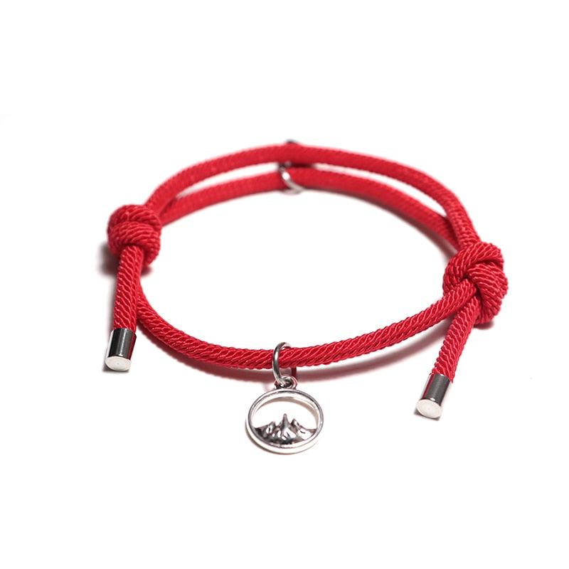 Magnetic Red Rope Bracelets for Couples-Couple Bracelet-Auswara