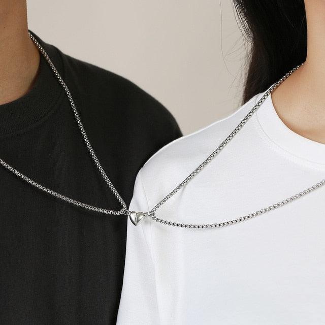 Matching Magnetic Couples Pendant Necklace-Couples Necklace-Auswara