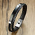 Men's Engravable Leather Bracelet-Personalised Bracelet-Auswara