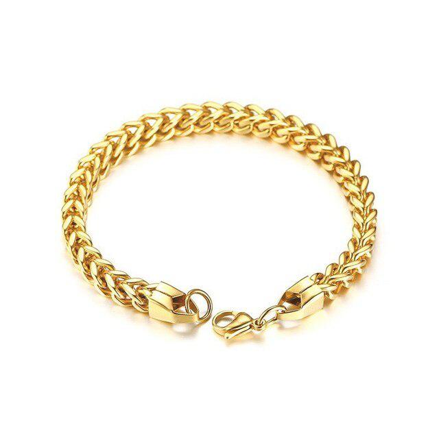 Men’s Gold Chain Bracelet-Chain Bracelet-Auswara