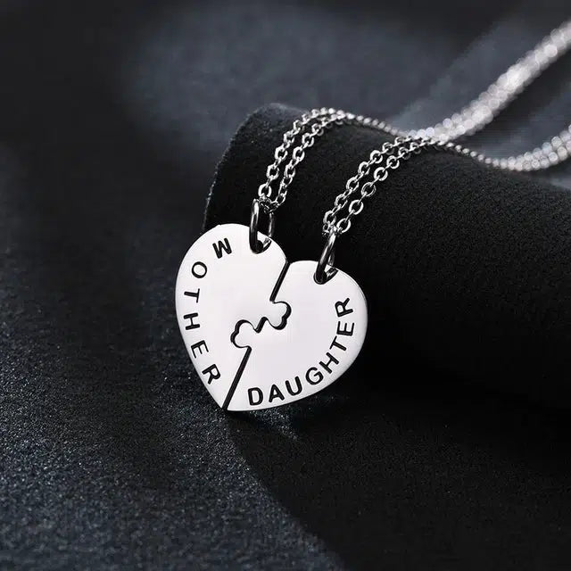 Mother Daughter Interlocking Necklace-Best Friend Necklace-Auswara