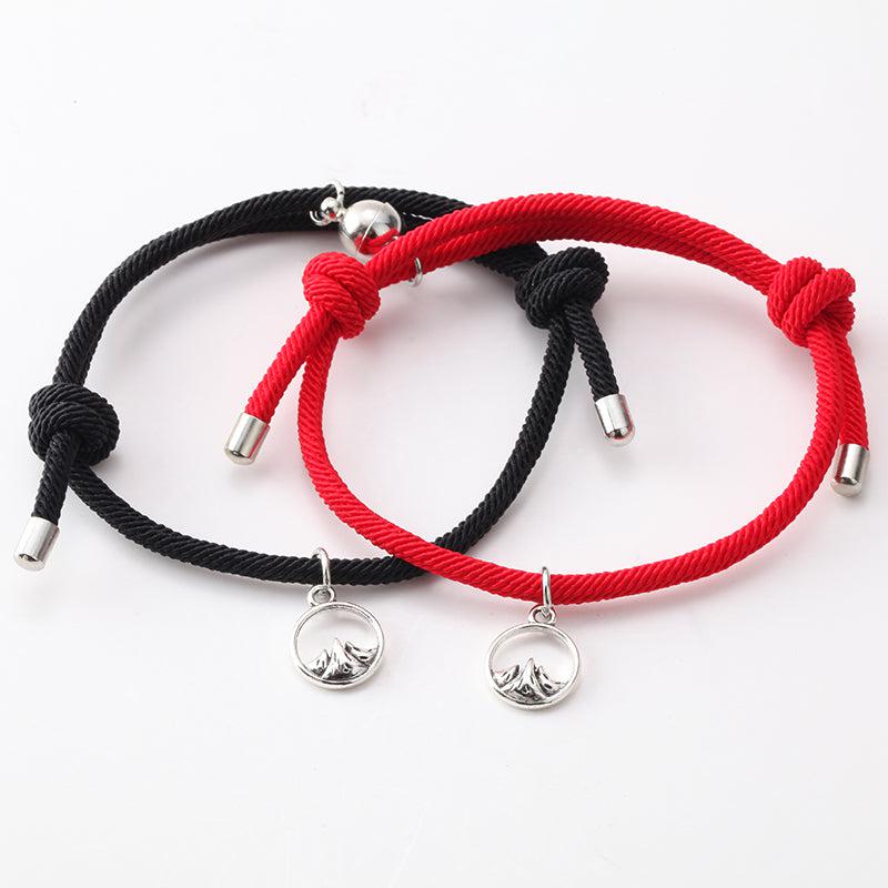 Ocean and Mountain Magnetic Rope Bracelets For Couples-Couple Bracelet-Auswara