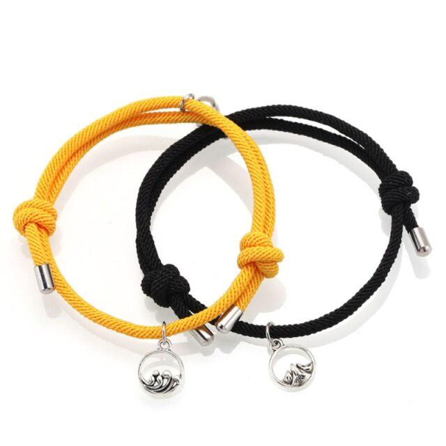 Ocean and Mountain Magnetic Rope Bracelets For Couples-Couple Bracelet-Auswara