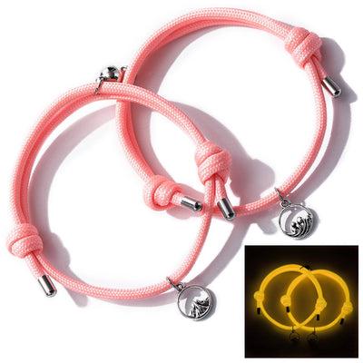 Ocean and Mountain Magnetic Rope Bracelets For Couples-Couple Bracelet-Auswara