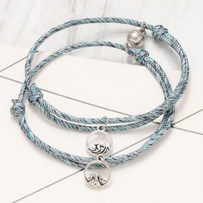 Ocean and Mountain Magnetic Rope Bracelets For Couples-Couple Bracelet-Auswara