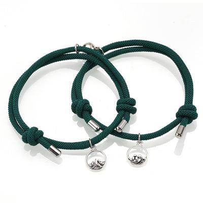 Ocean and Mountain Magnetic Rope Bracelets For Couples-Couple Bracelet-Auswara