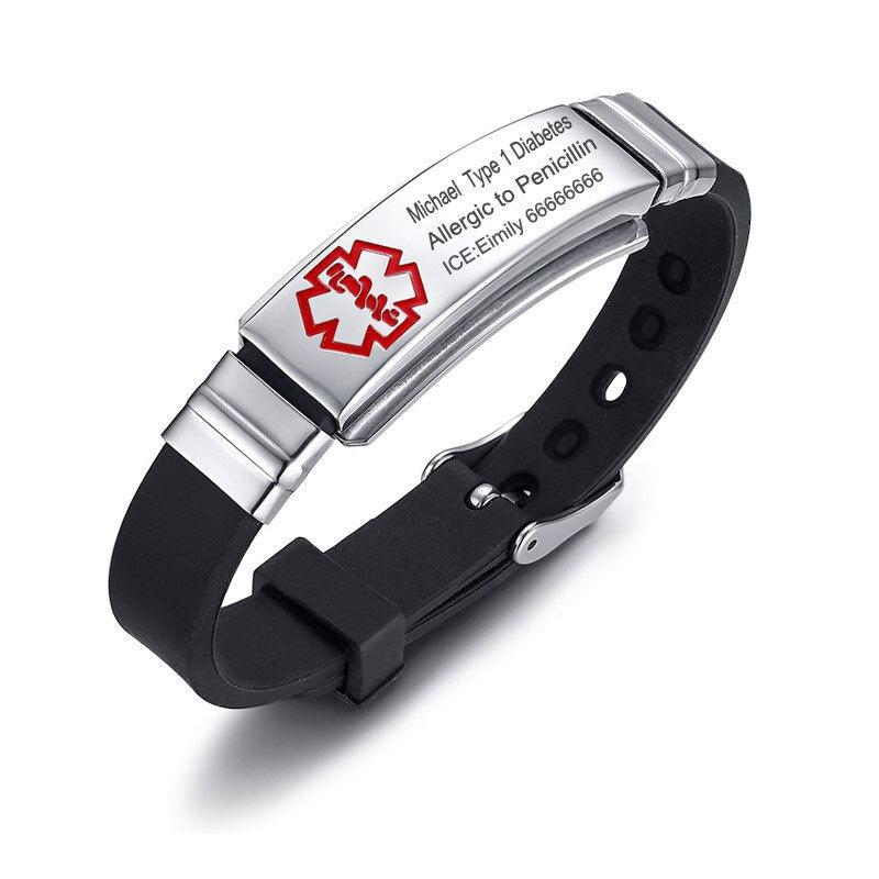 Medical ID Bracelet Australia Engraved Shipped From Australia
