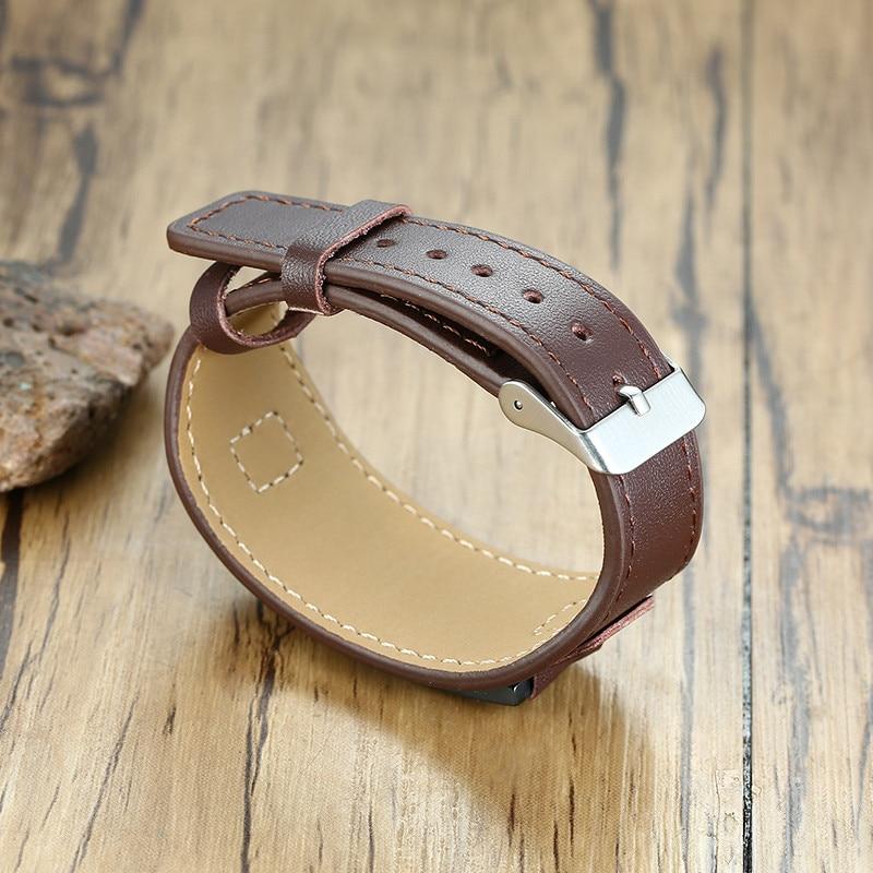 Personalised Brown Leather Bracelet For Men-Personalised Bracelet-Auswara