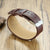 Personalised Brown Leather Bracelet For Men-Personalised Bracelet-Auswara