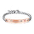 Personalised Couples Chain Bracelets with Cubic Zirconia-Couple Bracelet-Auswara