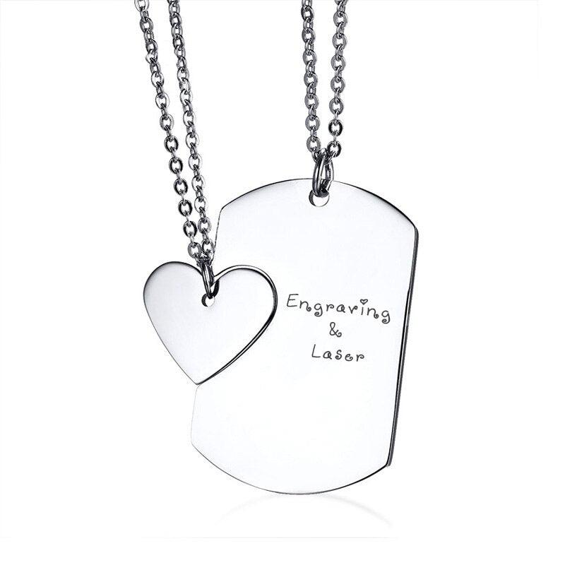 Dog tag with heart cut out sale