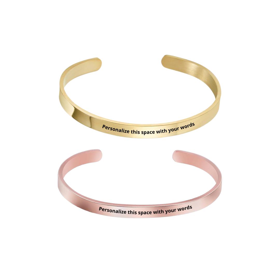 Personalised Custom Cuff Gift Set-Couple Bracelet-Auswara