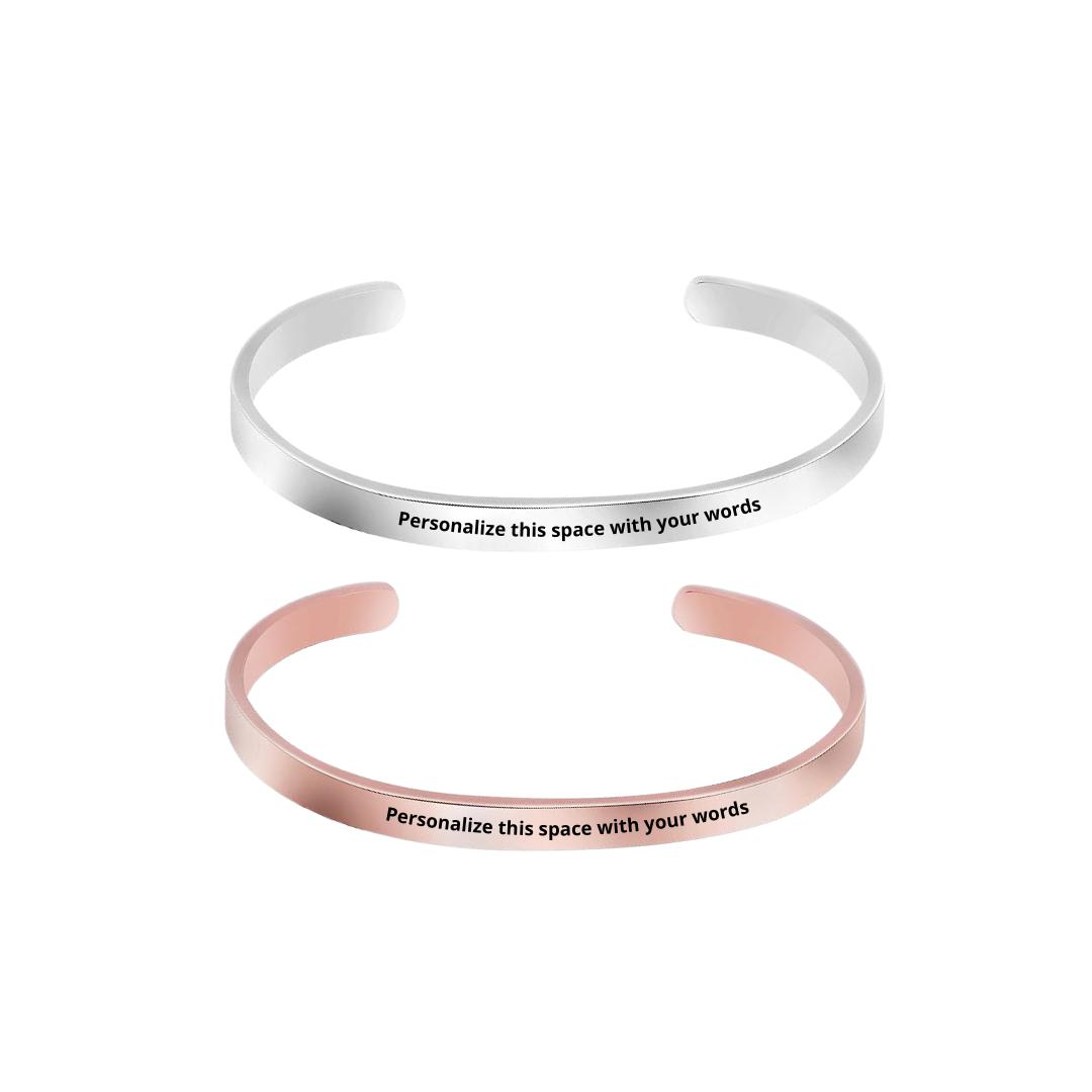 Personalised Custom Cuff Gift Set-Couple Bracelet-Auswara