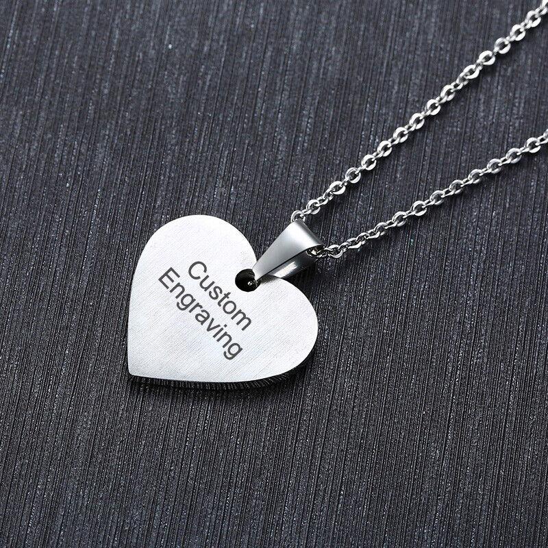 Personalised Heart Medical Tag ID Necklace-Medical Necklace-Auswara