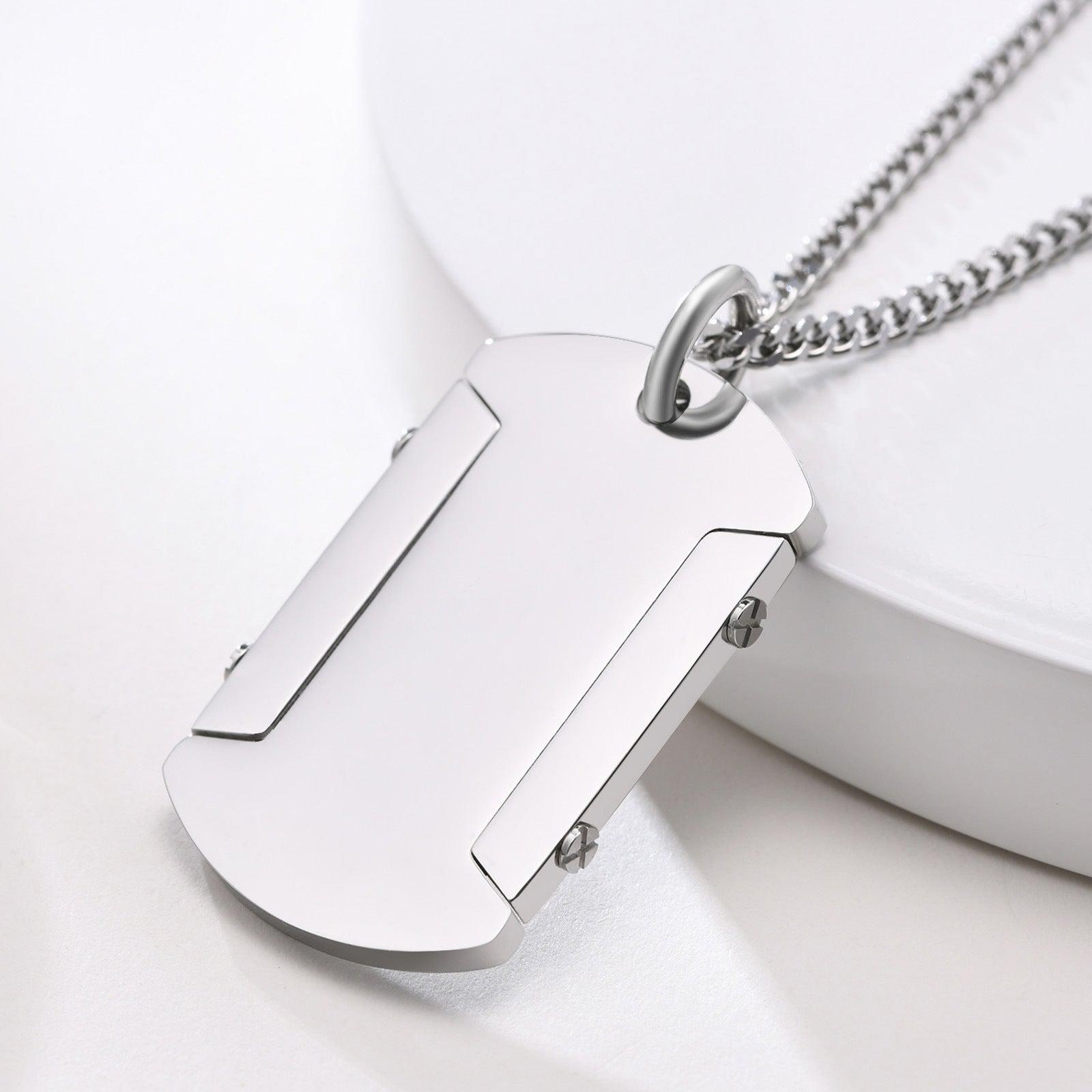 Personalised ID Dog Tag Necklace-Personalised Necklace-Auswara
