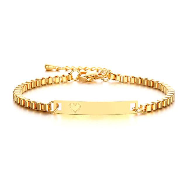 Baby girl id bracelet on sale gold